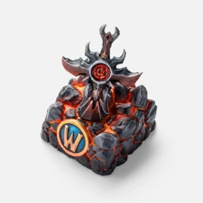 Image de SteelSeries Objet Collector World of Warcraft Touche Artisan résine Gratuit en Jeu Clavier Cherry MX Numéroté Design Sword Sargeras