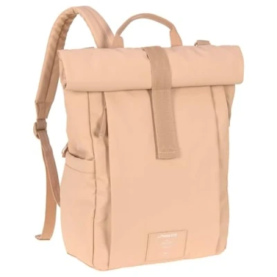 Image de LÄSSIG Baby Sac à Dos Langer avec Matelas Langer, Fixation pour Poussette, Porte Bouteille Produit de manière Durable/GRE Rolltop Up Backpack Peach Rose