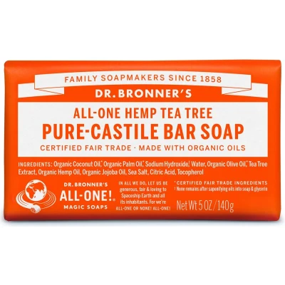 Image de Dr. Bronner&#039;s Savon Arbre à thé en barre de Castille pur
