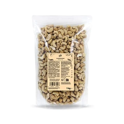 Image de KoRo Noix de cajou 1 kg entières, naturelles, sans additifs, non salées, dans un emballage économique