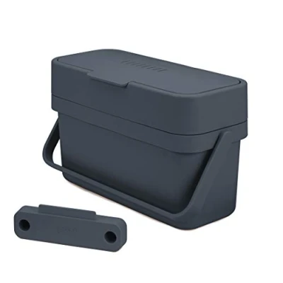 Image de Joseph Compo 4 Caddy de recyclage des déchets alimentaires mince à remplissage facile avec aération, montage sur porte en option, litres Graphite