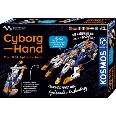 Image de Kosmos 617134 Cyborg Hand Robot Manuel XXL à Commande hydraulique Taille réglable Convient pour gaucher Boîte d&#039;expérimentation Enfants de 10 14 Ans et Plus d&#039;utilisation multilingue