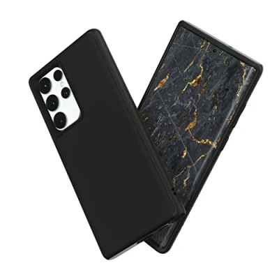 Image de RhinoShield Coque Compatible avec [Samsung Galaxy S22 Ultra] SolidSuit Fine Technologie d&#039;absorption des Chocs et Finition Premium Matte Noir Classic