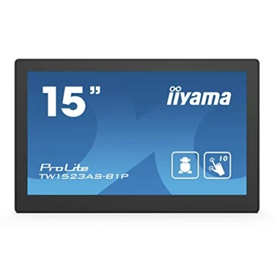 Image de iiyama ProLite TW1523AS B1P écran plat de PC 39,6 cm (15.6 ) 1920 x 1080 pixels Full HD LED Écran tactile Multi utilisateur Noir Neuf