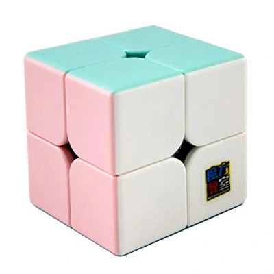 Image de OJIN MoYu MoFang JiaoShi Meilong Bright Pink série Cube Meilong2 2x2x2 sans Autocollant cubage Salle de Classe Forsted Surface Puzzle