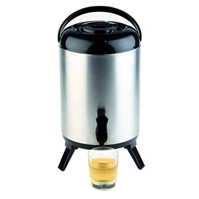 Image de APS Iso Dispenser Récipient isotherme de haute qualité pour boissons chaudes et froides en acier inoxydable 24cm x 42cm avec une capacité 9,5 litres