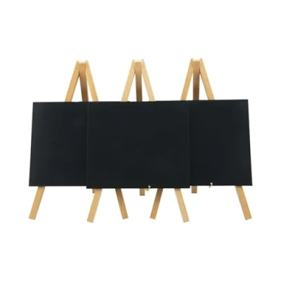 Image de Securit Mini tableau à craie sur chevalet Finition laquée Naturel Lot de 3