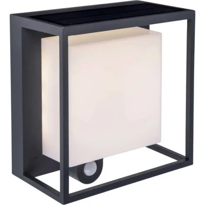 Image de Applique solaire extérieure LUTEC Curtis 6934601118 3W LED blanc chaud anthracite avec détecteur de mouvement