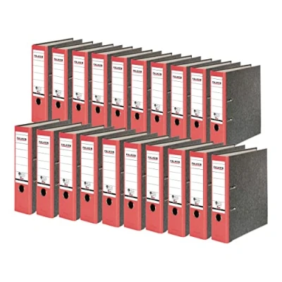 Image de Exacompta Falken Réf. 80024516003F 1 Classeur à levier Papier marbré A4 RECYCLING Gris dos rouge