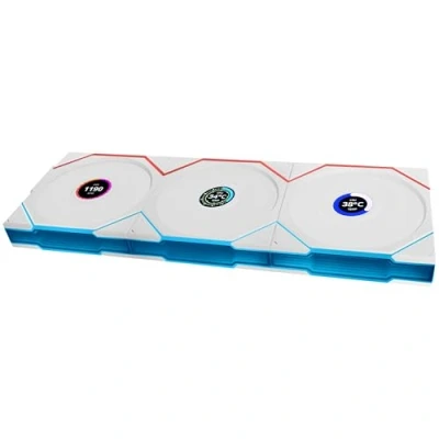 Image de 12RTLLCD1W3W Ventilateur boîtier Lian Li UNI FAN TL Ss fil LCD ARGB+Contrôl. RB 3x120mm Bl.