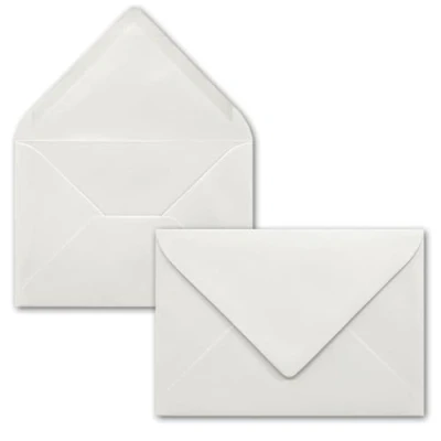 Image de 50x enveloppes C6 couleur: gris clair 11,4 x 16,2 cm fermeture: gommée pour papier A4, A5, A6 et invitations, salutations lettres FarbenFroh by GUSTAV NEUSER