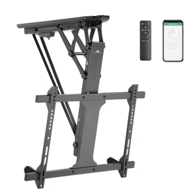 Image de Support électrique pour TV Maclean MC 880T, au plafond, TUYA, max VESA 600x400, murs inclinés, télécommande, 32&quot; 70&quot;, 35kg
