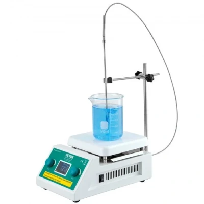 Image de VEVOR Agitateur Magnétique Chauffant 0 2000 tr/min mL, Mélangeur à Plaque Chauffante Max. 300 C, de Labo avec Écran LED Support et Barre pour Recherche Étude Expérience