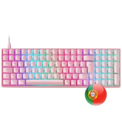 Image de Mars Gaming MKULTRA, Clavier Mécanique Rose RGB, Compact 96%, Switch Outemu SQ Rouge, Portugais US