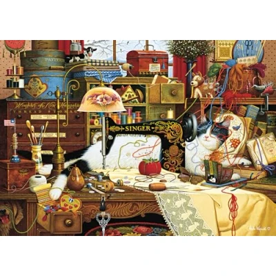 Image de Schmidt Spiele 59993 Charles Wysocki, Maggie Le Chaotin, Puzzle de 1000 pièces, Multicolore, Taille Unique
