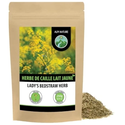Image de Caille lait jaune (250g), paille de lit coupée à thé, séchée doucement, 100% pure et naturelle