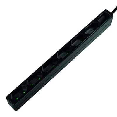 Image de LogiLink LPS231B Multiprise, à 6 prises (prise européenne) CEE 7/16, avec sécurité enfant, noire