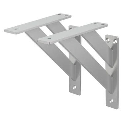 Image de Support d&#039;étagère ML DESIGN 180x180 mm Aluminium Argent Installation facile