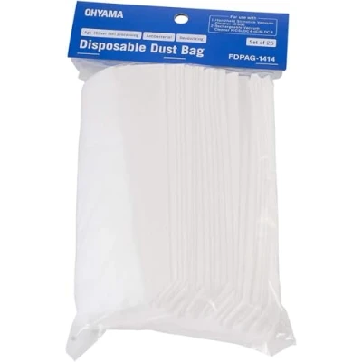 Image de Woozoo, Pack de 25 sacs d&#039;aspirateur, 0,3 L, Antibactérien, Désodorisant, Traitement Ag+, Pour IC SLDCP5, SB1, KIC SLDC4 Dust Bag for Vacuum Cleaner SB Blanc