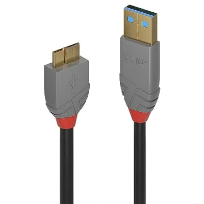 Image de Câble USB LINDY 2m A vers Micro B Double blindage 5 Gbps