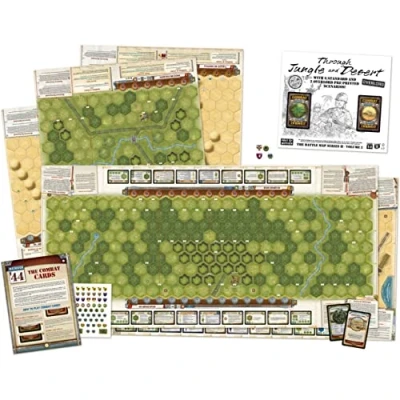 Image de Days of Wonder , Memoir &#039;44 OP6 Battle Map Through Desert and Jungle, Board Game, Ages 8+, 2 8 Players, 30 90 Minutes Playing Time