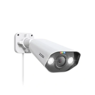 Image de ZOSI 4K 8MP PoE Camera de Surveillance Extérieure, Détection Personne/Véhicule/Colis et Animaux, Alarme Son Lumière, Audio Bidirectionnel, Accès à Distance, Stockage sur Cloud ou Local