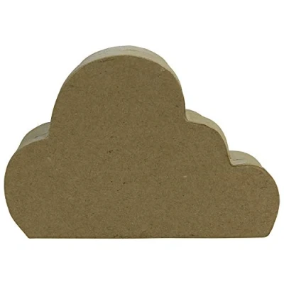 Image de Décopatch BT050C Un support en papier brun mâché 4X9X13,5 cm, Boite nuage M