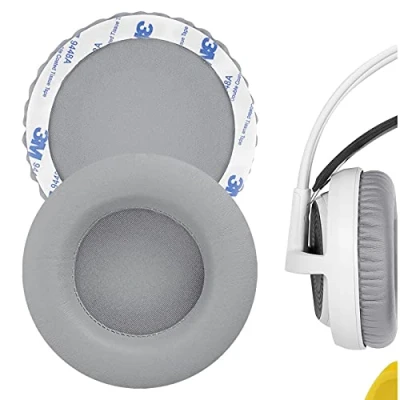Image de Geekria Coussinets pour Steelseries Siberia V1, V2, v3 Prism Casque de Jeu/Casque Remplacement Oreille Pad/Oreille Coussin/Coussinets réparation pièces (Gray)