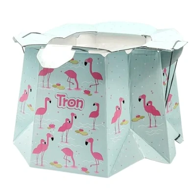 Image de Pot jetable pour Enfants, supporte Une Pression de 30 kg, Facile à Utiliser, absorbe Les liquides et élimine odeurs, Design : Flamants Roses, Weiß