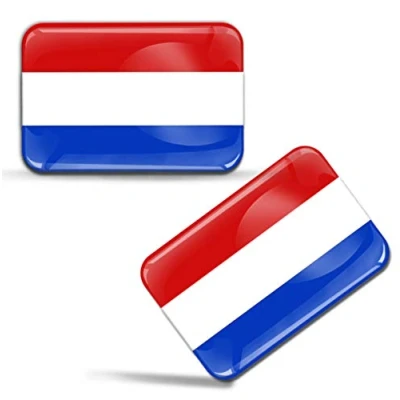 Image de Biomar Labs® 2 x 3D Flexibles Autocollant Stickers National Drapeaux Les Pays Bas Néerlandais The Netherland F 38
