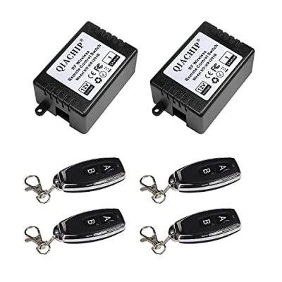 Image de QIACHIP 433mhz commutateur de télécommande sans fil universel dc 12v,interrupteur récepteur relais rf Module 1 Canal avec 4 transmetteurs