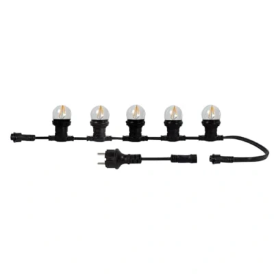 Image de Guirlande guinguette LED 10x1,1W / 85LM connectable 10 ampoules à filament E27 L.10M