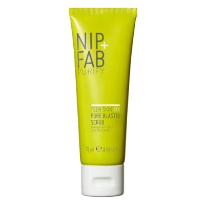 Image de Nip+Fab Teen Skin Fix Pore Blaster Scrub, 75 ml, Exfoliant Double Action et Purification avec Acide BHA Salicylique