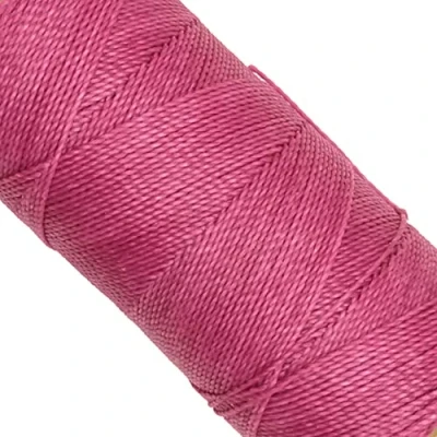 Image de Linhasita Bobine de fil ciré 100 g/170 mètres Polyester 1 millimètre d&#039;épaisseur Macramé 30 couleurs Rose fuchsia