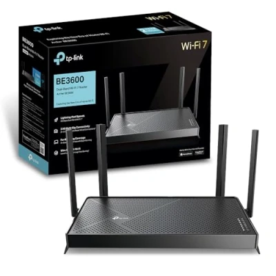 Image de TP Link Archer BE3600 Routeur WiFi 7, BE 3600 Mbps bi Bande, 2 Ports 2.5G, 4 antennes à Haute Performance, EasyMesh, WPA3, Contrôle Parental, Antivirus intégré
