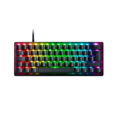 Image de Razer Huntsman V3 Pro Mini Clavier Optique 60% analogique Esports avec Bouton Pression et Mode déclenchement Rapide (réglages Rapides intégrés, Cadran Multifonction Boutons de Commande dédiés)