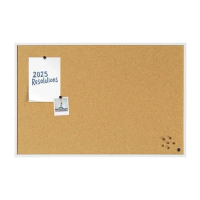 Image de Bi Office New Basic Tableau d&#039;affichage en liège avec Cadre Blanc 885 x 585 mm