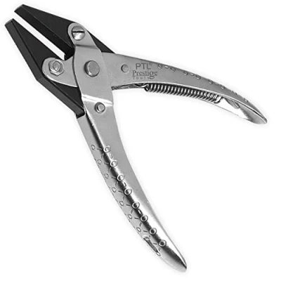 Image de Pince à bec plat action parallèle Outils de joaillerie Opticiens Loisirs et création d&#039;artisanat Idées cadeaux 140 mm PTL®