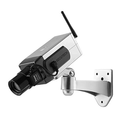 Image de ASHATA Caméra Factice Surveillance Fausse Rotation Automatique pour extérieur/intérieur