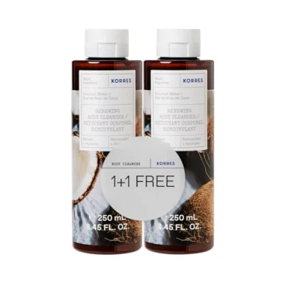 Image de Korres Coconut Water Shower GEL 1+1 Set pour le bain et corps, Taille: One Size,