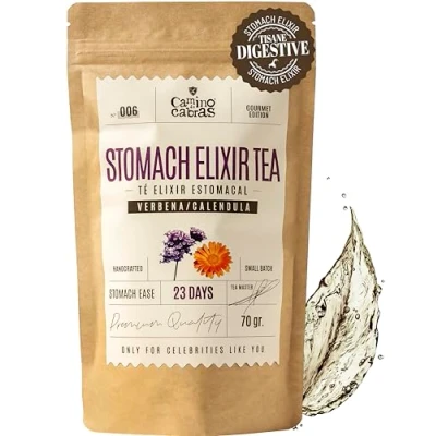 Image de Nº006 STOMACH ELIXIR TEA Tisane Digestive Sans Théine Fenouil, Camomille, Reglisse, Menthe Poivrée Digestion, Transit, Detox foie et intestin, Confort Digestif, Relax Thé en Vrac 70g