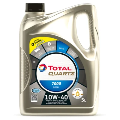 Image de Total Quartz 7000 Diesel 10W 40 5I Huile moteur 2202844 PEUGEOT: 406 Berline, 208 I 3/5 portes, Partner II Van, CITROËN: C4 Grand Picasso