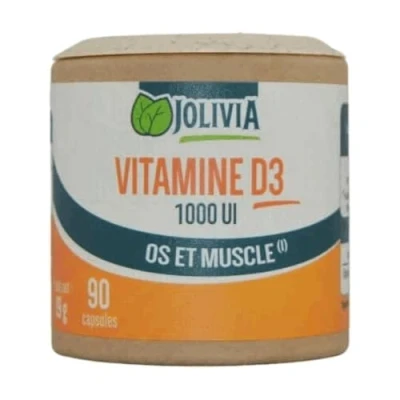 Image de Vitamine D3 1000 UI 90 capsules Format Capsule Complément Alimentaire Fabriqué en France