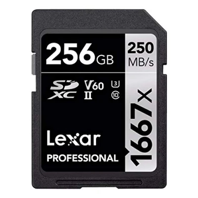 Image de Lexar LSD256CB1667 Carte SDXC Professionnelle 1667X UHS 2 Classe 10 256 Go