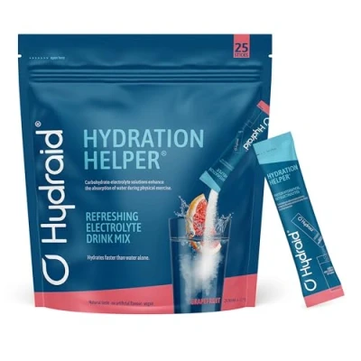Image de Hydraid Hydration Helper I Poudre electrolytes et de glucides Réhydratation &amp; récupération 25 sachets Après le sport la fête boisson isotonique Vegan Pamplemousse