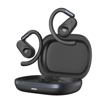 Image de Edifier A6 Casque Ouvert Écouteurs sans Fil Bluetooth 5.4, LDAC Hi Res Audio, Appels Clairs avec IA, Crochets Auriculaires Réglables, 40 h d&#039;Autonomie, Charge Rapide, Connexion Multipoint, IP55, Noir