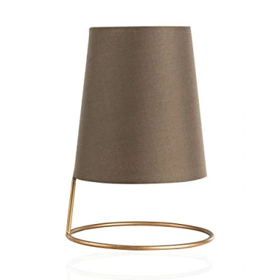Image de Pauleen 480.01 48001 Shiny Circle Max 20W luminaire à Poser E14 Lampe de Chevet Brun Doré 230V métal/Tissu sans Ampoule, Taupe