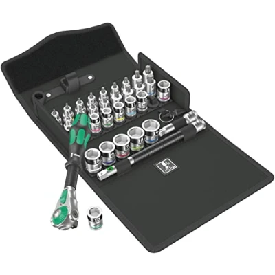 Image de Wera 05003536001 Jeu de cliquets; 8100 SB All in cliquet Zyklop Speed, emmanchement à 3/8&quot;, 35 pièces