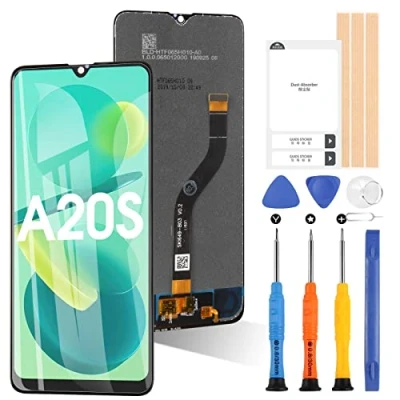 Image de Écran pour Samsung Galaxy A20s A207 LCD Affichage Digitizer Assemblée Verre de Remplacement Tactile avec Outils(Noir, Non A20 et A20E)