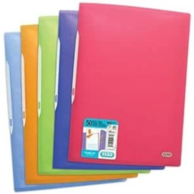 Image de OXFORD Protège Documents Stand&#039;Up A4 100 vues / 50 Pochettes Couverture Polypro Translucide Coloris Assortis
